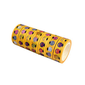 الگوی غذایی Washi نوار کاغذی، زرد Washi نوار لوازم جانبی DIY پوشش