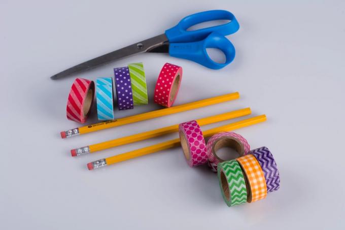 گام های DIY Washi Tape مداد