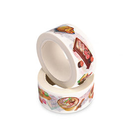 نوار Washi سفید / پوشش نوار رنگارنگ چسب آکرولیک پوشش داده شده